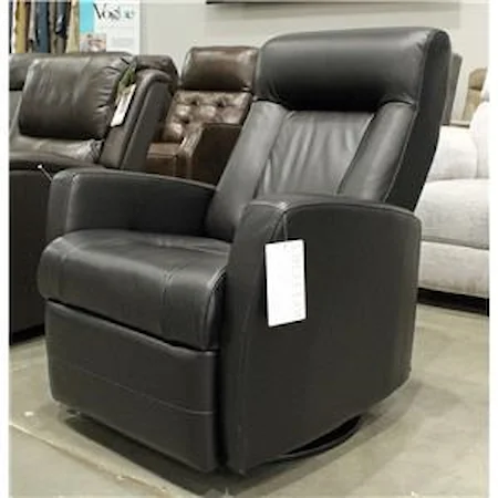 Contemporary Swivel Glider Recliner with Track Arms